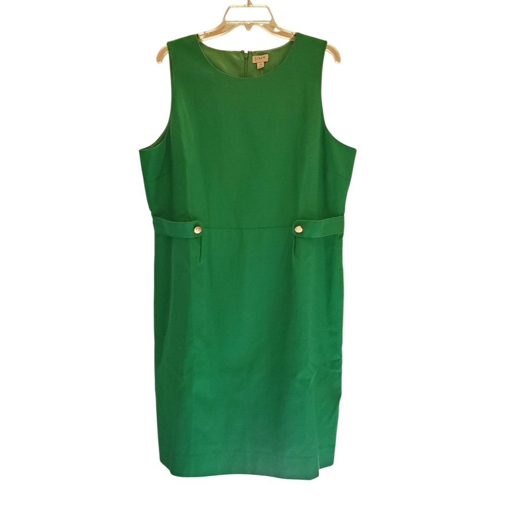J. Crew Factory Vibrant Green Midi Dress